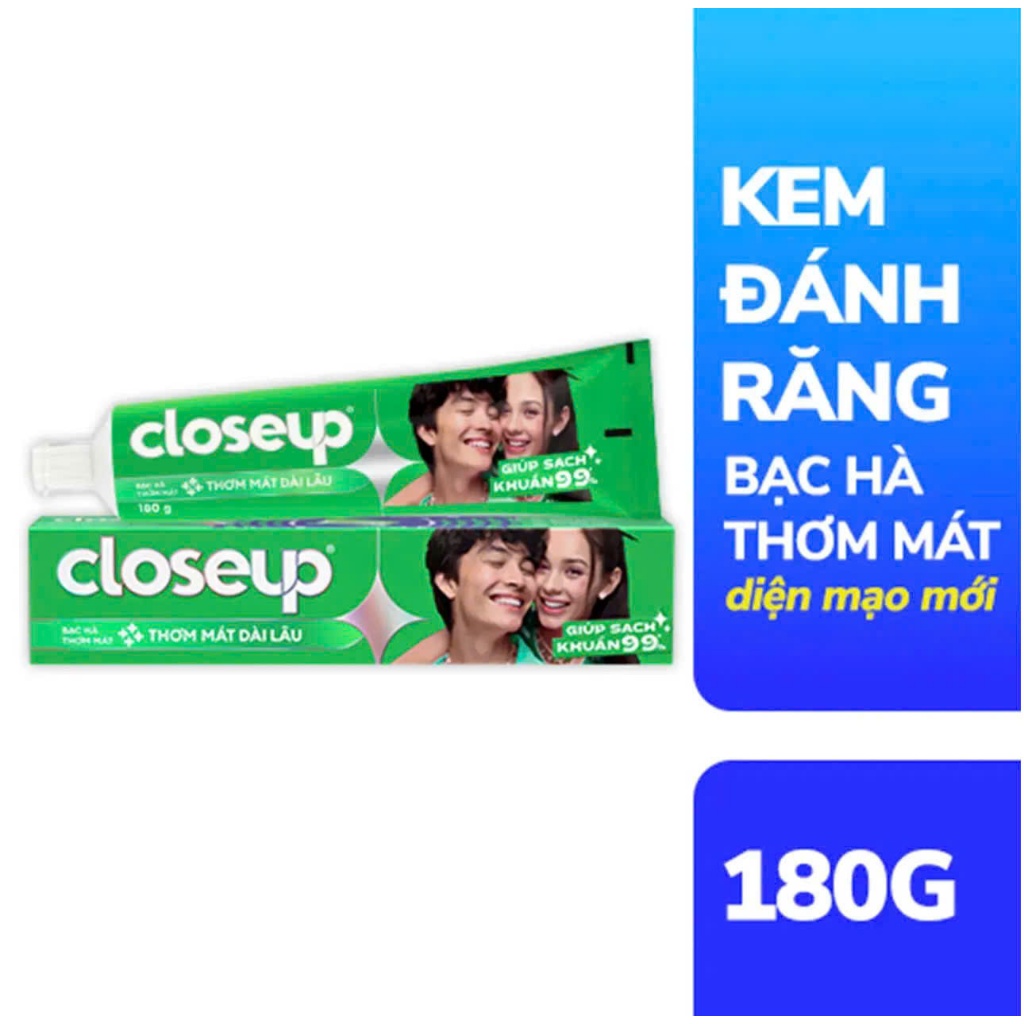 [CLOSEUP] Kem Đánh Răng Closeup Bạc Hà Thơm Mát 140g, 180g, 230g