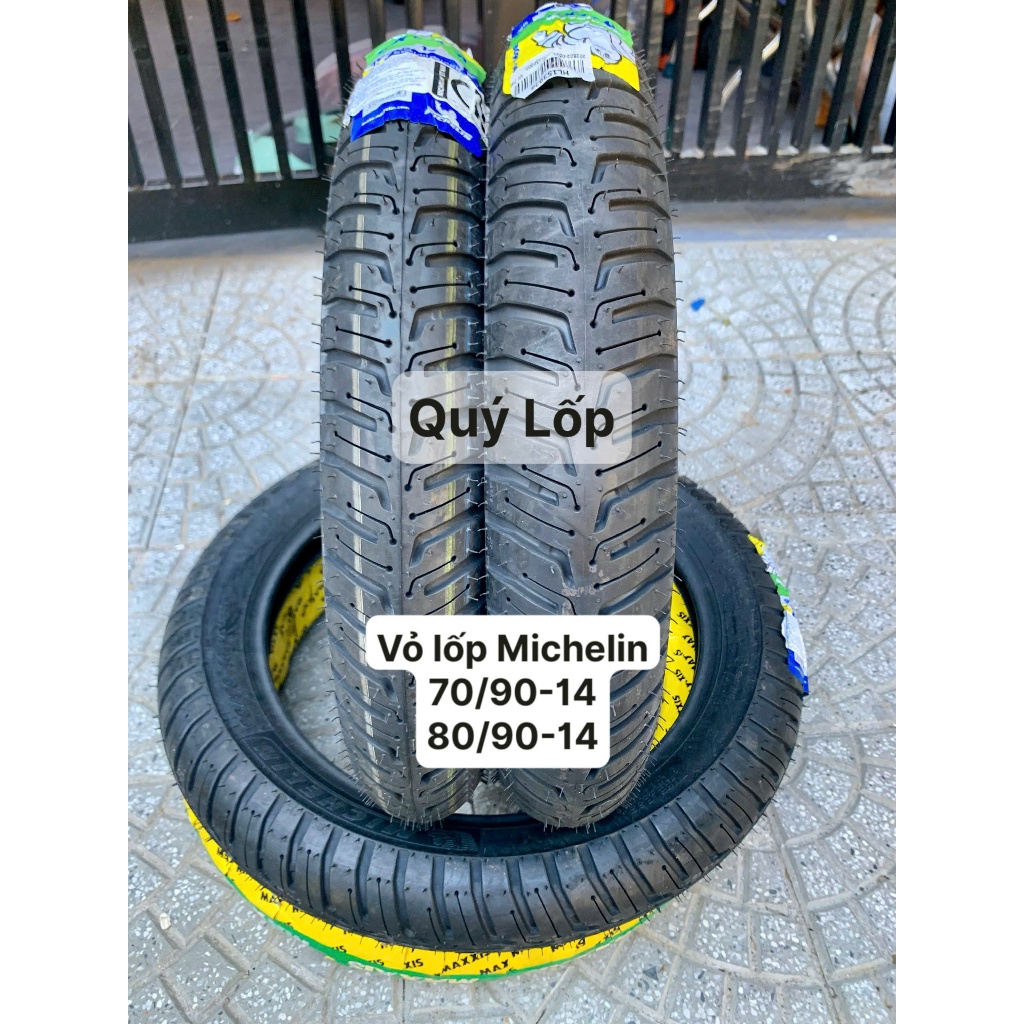 Vỏ lốp Michelin City Extra size 70,80/90-14 gắn cho AB, VARIO, VISION. Vỏ không ruột