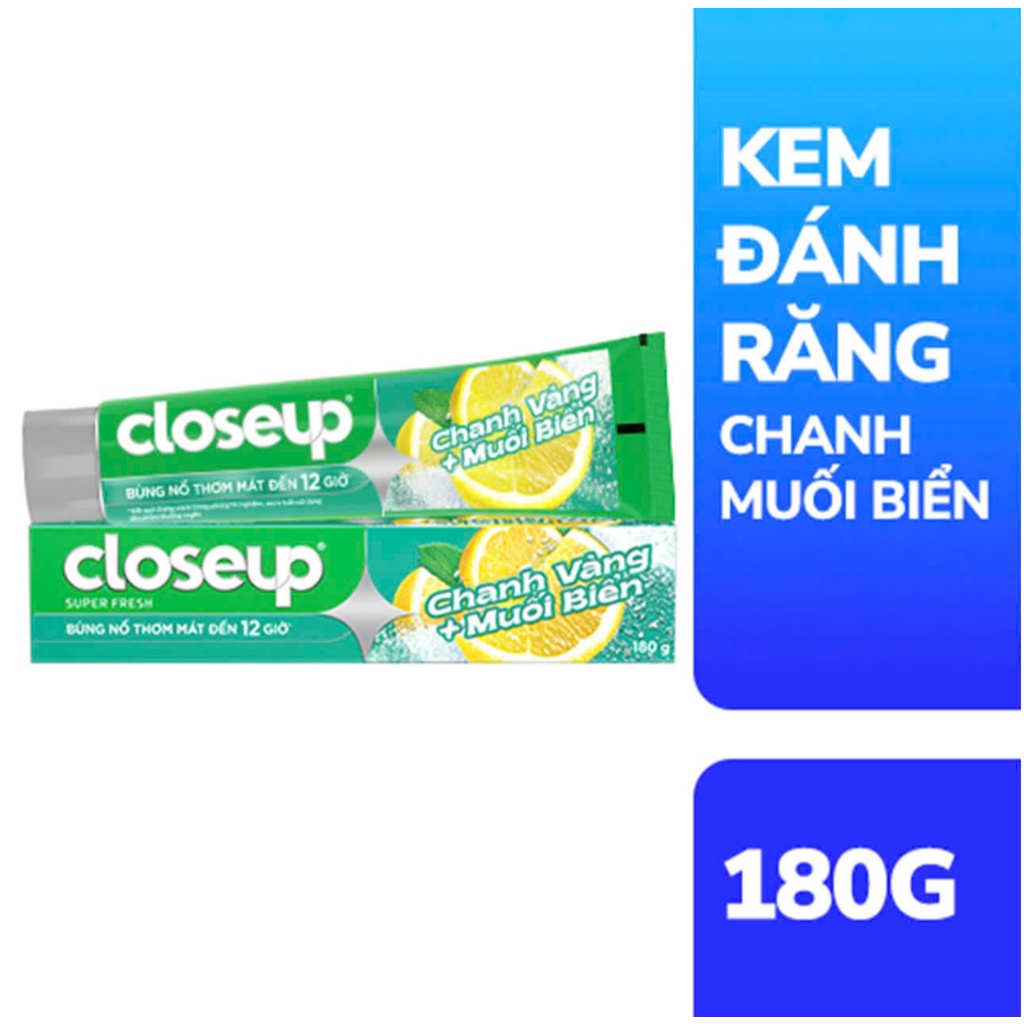 [CLOSEUP] Kem Đánh Răng Closeup Detox Than Tre, Muối Biển, Thảo Dược 180g, 230g