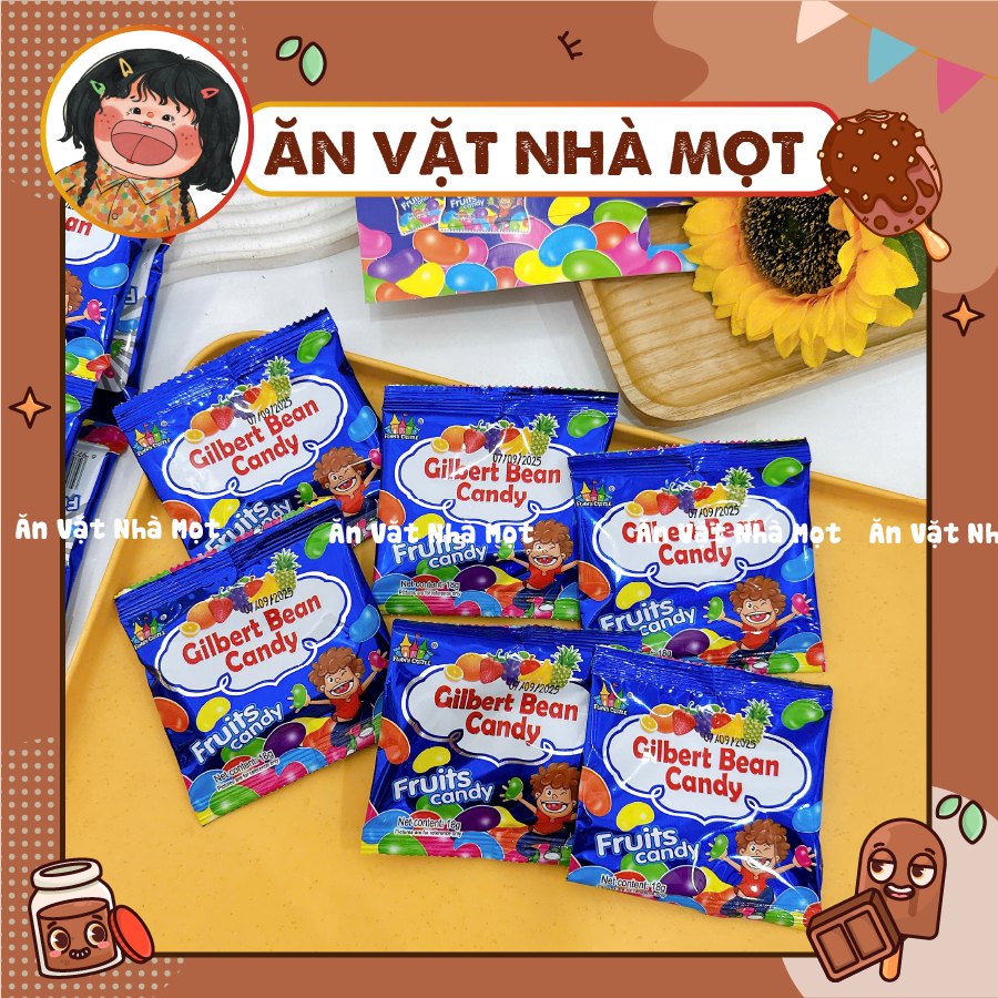 5 Gói Kẹo Dẻo Sáp Hạt Đậu Trái Cây Jelly Beans, Đồ Ăn Thơm Ngon Hấp Dẫn