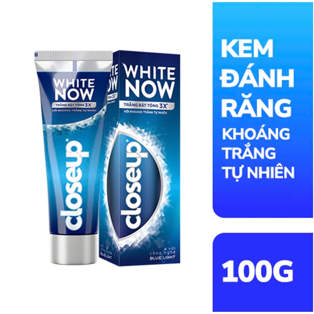 [CLOSEUP] Kem Đánh Răng Closeup White Now Khoáng Trắng Tự Nhiên, Closeup White Now Tinh Thể Blue Sap