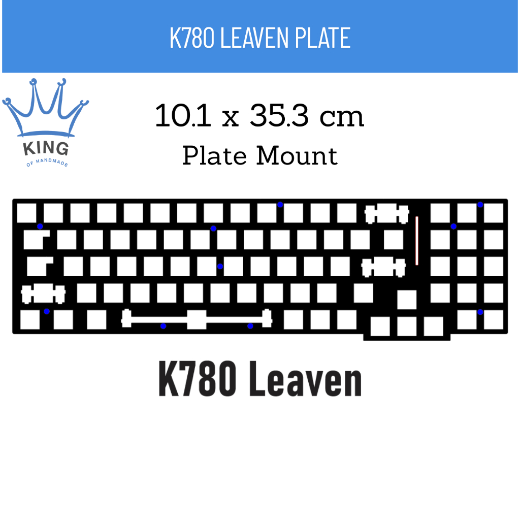 K780 Leaven - Switch Housing 14mm. Plate bàn phím cơ bằng mica