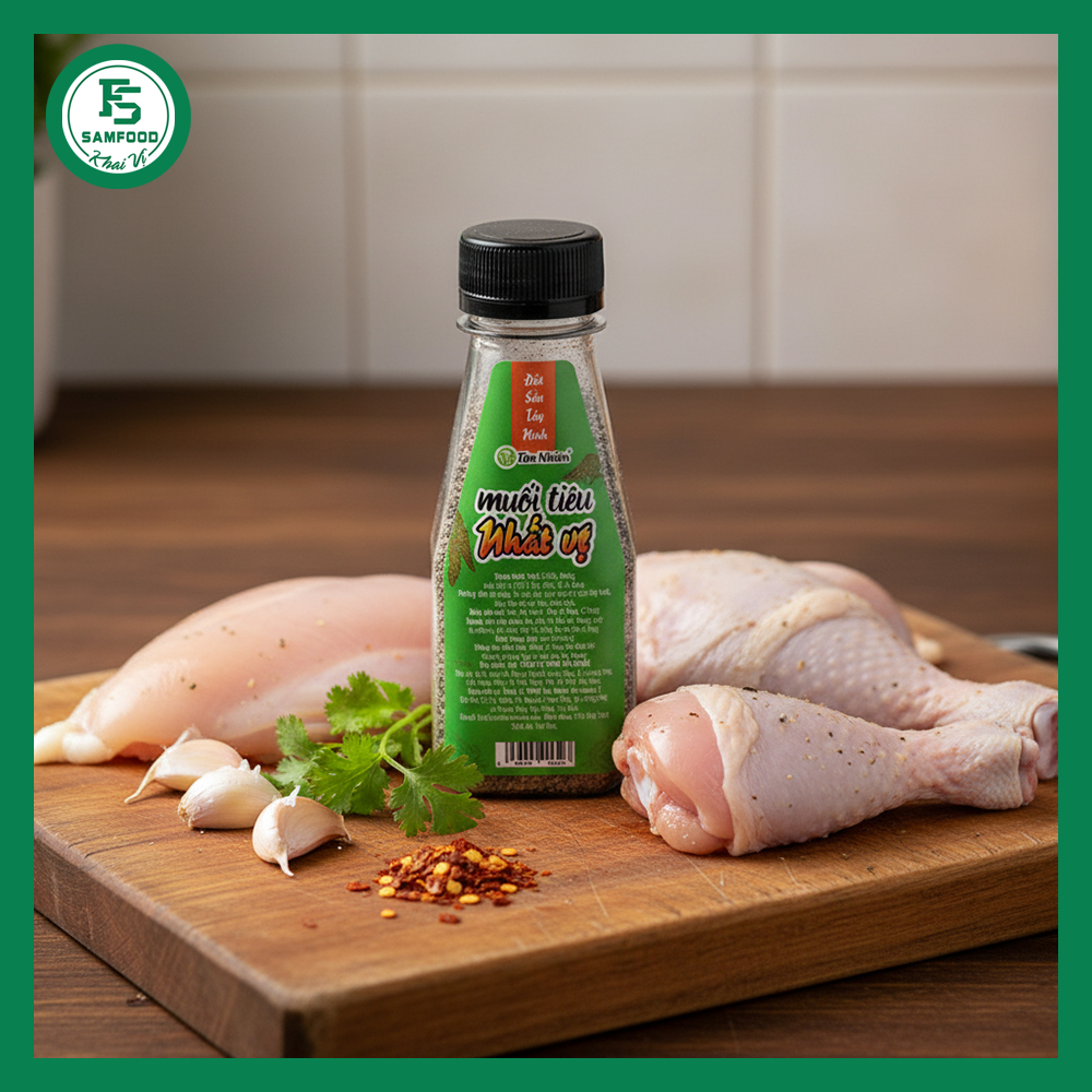 Muối Tiêu Nhất Vị 90Gr Hương Vị Mặn Cay Thơm Lừng Dùng Khi Xem Phim, Nghỉ Ngơi Hoặc Nấu Ăn Mỗi Ngày