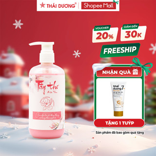  Combo  Sữa tắm Tây Thi 200ml 500ml  hoa đào giảm mụn lưng ngực làm sạch da tặng tuýp quà Thái Dương 7 plus 50ml_ST 
