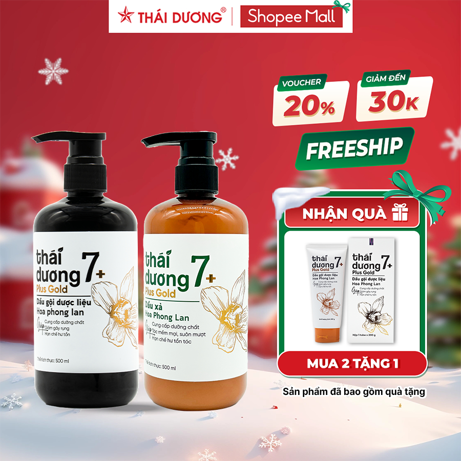 [MUA 2 TẶNG 1] Cặp Dầu gội & Dầu xả Thái Dương 7 Plus Gold 500ml tặng Dầu gội hoặc dầu xả 7 Plus Gold 200g | BigBuy360 - bigbuy360.vn