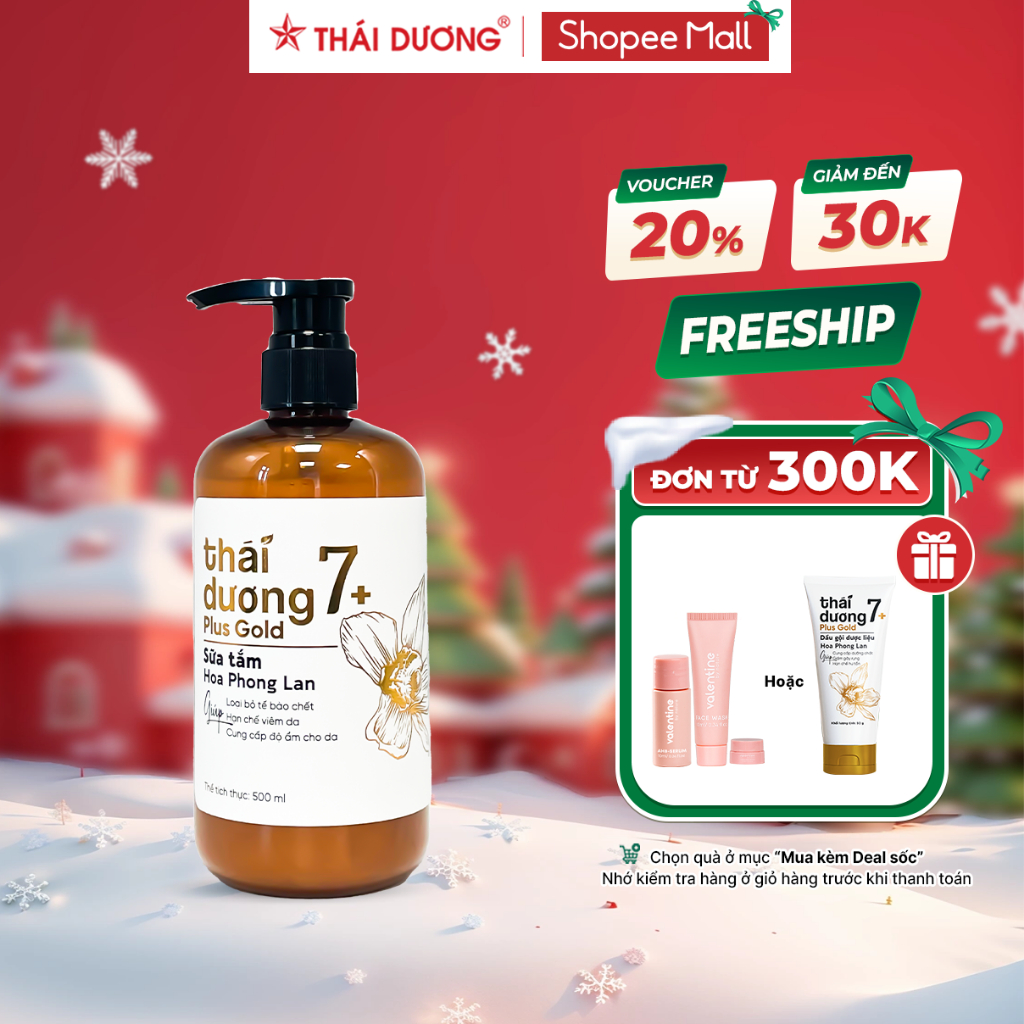 Sữa tắm Thái Dương 7 Plus - Hoa Phong Lan 250ml, 500ml - Sao Thái Dương | BigBuy360 - bigbuy360.vn
