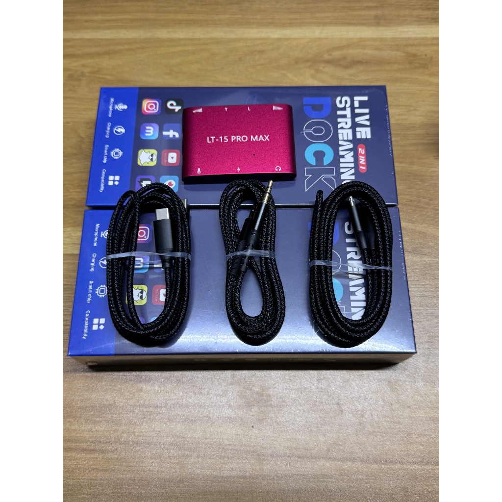 Box Live Stereo LT15 Pro:max đỏ,Công Cụ Đỉnh Cao Cho Dân Live Stream và Thu Âm
