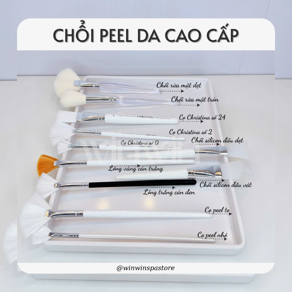 Chổi quét peel da cao cấp WINWIN Spa Store dùng cọ peel quét da, cọ quét mask
