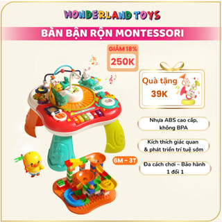 Bàn Nhạc Montessori Cho Bé 6 Tháng – 3 Tuổi | Đồ Chơi Giáo Dục Sớm Có Đèn, Nhạc, Kích Thích Trí Tuệ