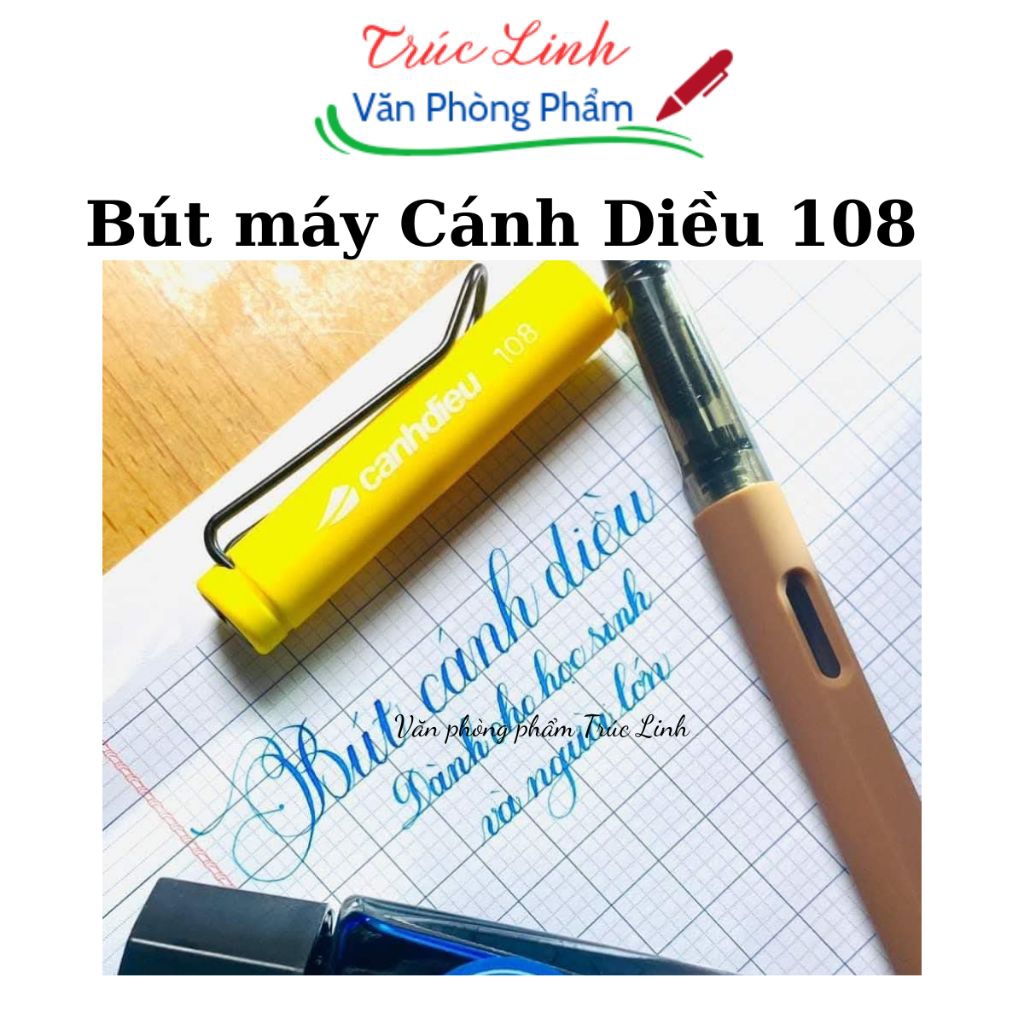 Bút máy luyện chữ đẹp Cánh Diều 108 (CD108R) ngòi lá tre viết tách ngòi tạo thanh đậm rõ
