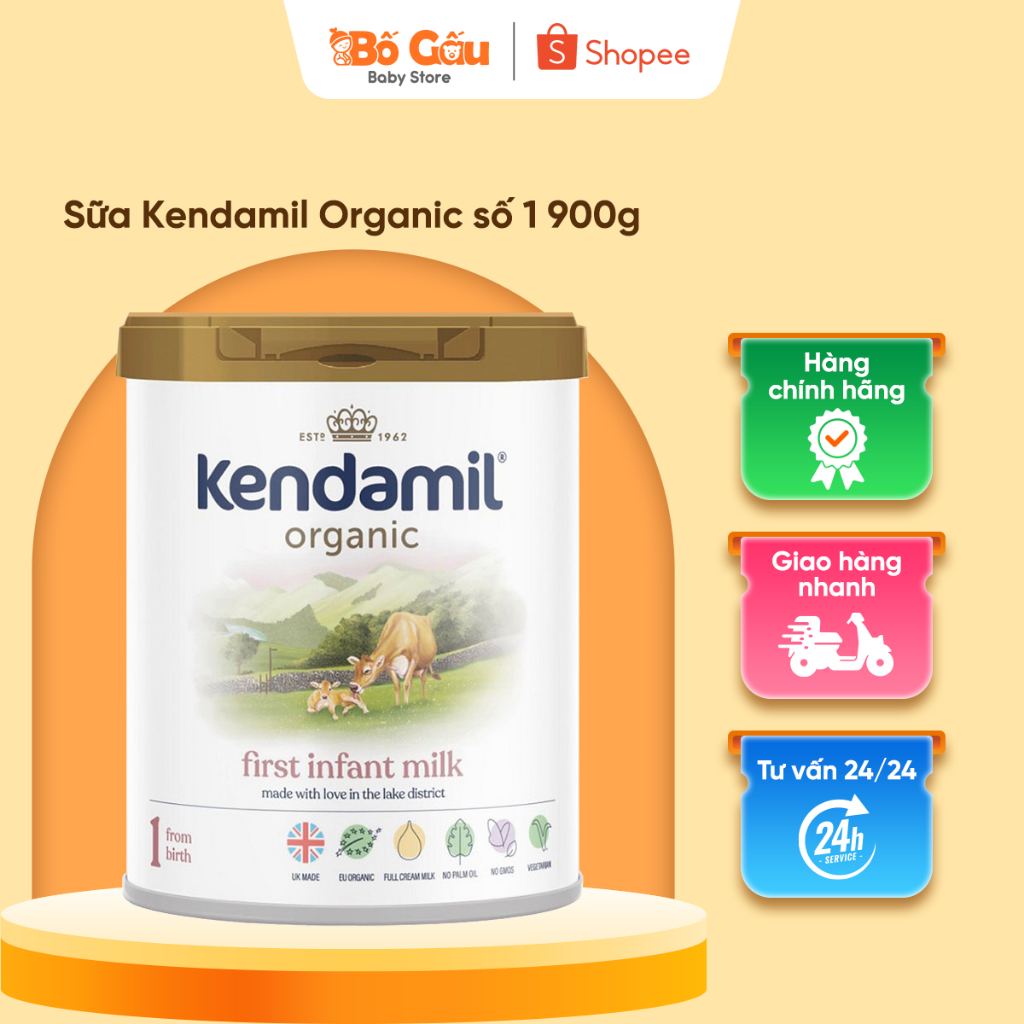 Sữa Bột Công Thức Kendamil Organic Số 1, 2, 3 Phát Triển Chiều Cao Trí Não Tăng Miễn Dịch Cho Trẻ 80
