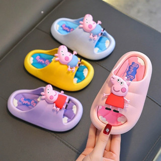  Dép Lê cho bé gái gắn hình Heo Peba dép cao su quai ngang cho bé trai gái siêu xinh cute 