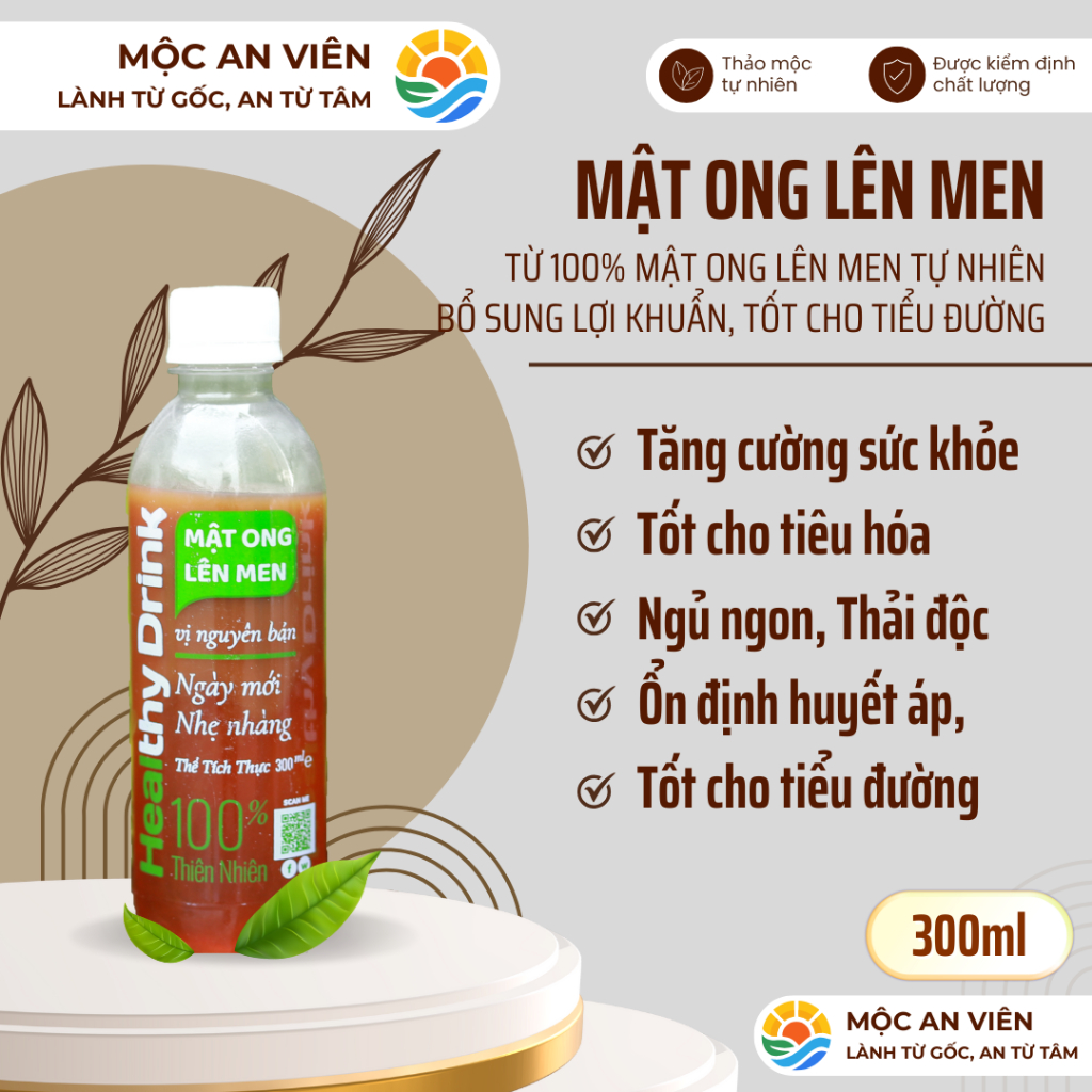 Mật Ong Lên Men Tự Nhiên MOLM – Hỗ Trợ Tiêu Hóa – Đẹp Da – Tăng Đề Kháng – Thanh Lọc