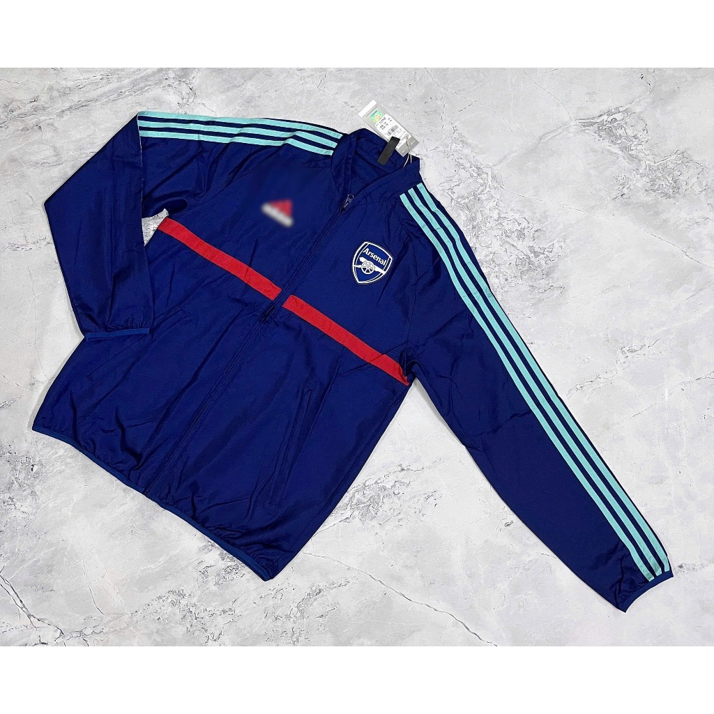 [AUTH] Áo Khoác Gió 2 Lớp Full Túi Khoá FC Arsenal Icon sẵn size XL á