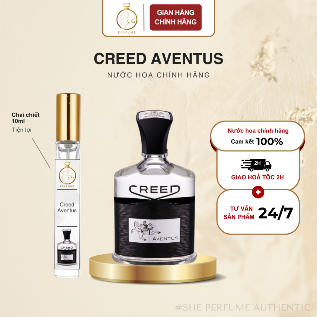 Nước Hoa Nam Aventus Chính Hãng Hương Dứa Khói Quyền lực, Nam tính, Hấp dẫn - She Perfume