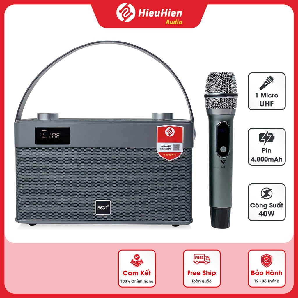 Loa karaoke xách tay BOXT Q5S chính hãng | Kèm 1 micro, Bảo hành 12 tháng, 1 Đổi 1 trong 15 ngày