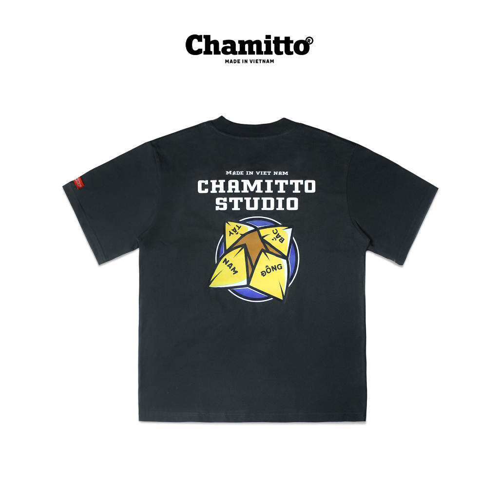 Áo thun đen - FOUR DIRECTIONS VIET TEE - CHAMITTO