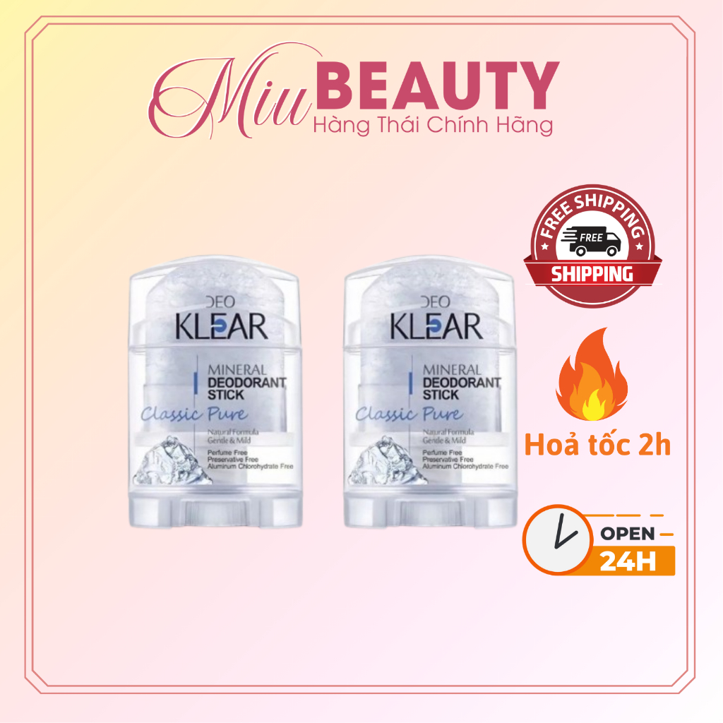 Lăn nách đá khoáng khử mùi Klear Thái Lan