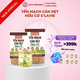   DÒNG MỚI  Yến mạch cán dẹt hữu cơ C'LaVie  Hộp 70g Túi 200g Túi 450g  