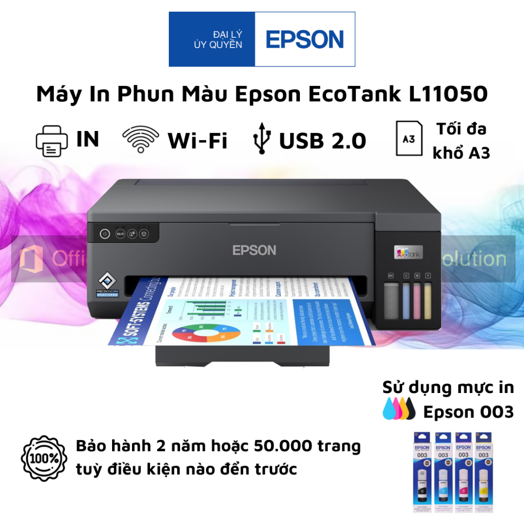 Máy In Phun Màu Epson EcoTank L11050 (A3 / USB / WiFi) - Bảo Hành Chính Hãng