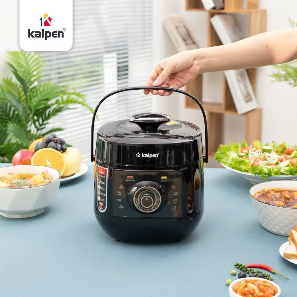 Hoả Tốc Nồi áp suất điện lòng inox 304 Kalpen P7, dung tích 3L cho gia đình nhỏ, công suất 700W