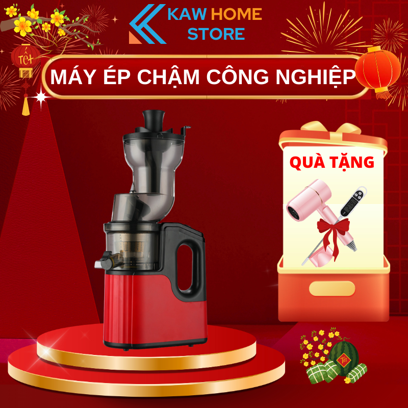 Máy Ép Chậm KAW Máy Ép Trái Cây Công Suất Lớn, Công Nghệ Tách Nước Giữ Nguyên Dưỡng Chất BH 12 Tháng
