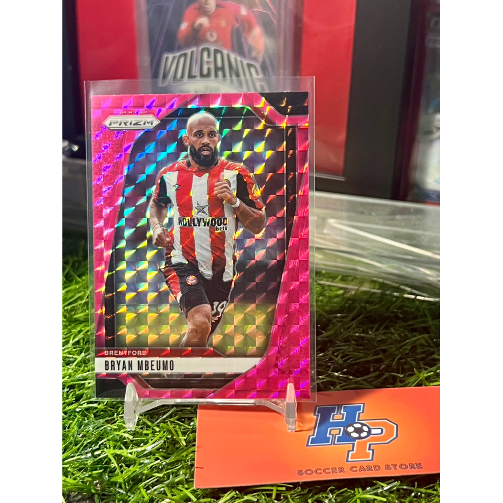 Thẻ bóng đá Bryan Mbeumo Pink Panini Prizm EPL 2024/25