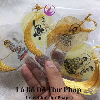 [Sỉ từ 6.5k] Lá Bồ Đề chữ thư pháp cầu Bình An Tài Lộc treo xe, Trang Trí Cây Mai Tết ,ốp điện thoại