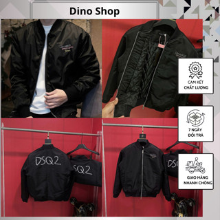  Khoác Gió Nam DSQ Trần Bông Chữ Thêu Cực Đẹp - Áo Nam Có Trần Bông Dày Dặn Thêu Mặt Trước Sau Hot Nhất 