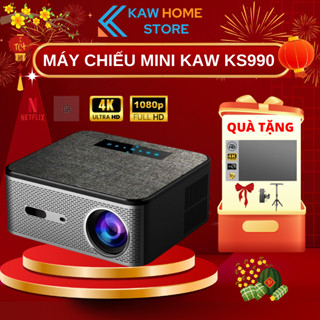 Máy Chiếu Mini KAW KS990, Độ sáng 17000 Lumens, Hỗ Trợ Hình Ảnh 4K, Wifi 2.4G/5G, Lỗi 1 đổi 1