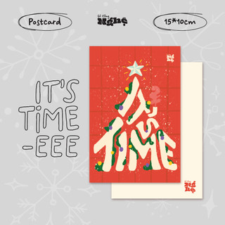 Postcard It's Time - Thiệp Giáng Sinh Nhí Nhảnh (Thiệp NFC phát nhạc theo yêu cầu) - Gì Cũng Nghệ Artwork