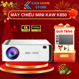 Máy Chiếu Mini KAW K850, Độ Sáng 12000 Lumens, AutoFocus, Bền Bỉ, Dễ Sử Dụng, BH 24 Tháng