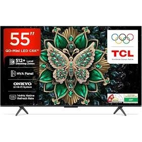 Chân tivi QD-Mini LED TCL AI 4K 55 inch 55C6K chính hãng, bao gồm đầy đủ bộ vít lắp chân kèm theo