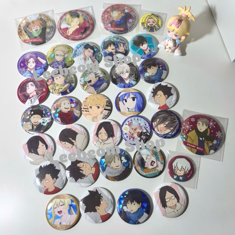 [HÀNG OFF] Badge anime manga nhiều bộ goods huy hiệu Blue Lock Jujutsu Kaisen jjk haikyuu fairy tail