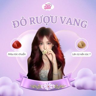   MUA 1 TẶNG 1  Thuốc Nhuộm Tóc Màu ĐỎ RƯỢU VANG không cần tẩy màu nhuộm tại nhà RUMBALLA tặng kèm oxy trợ dưỡng 