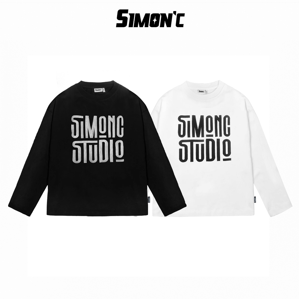 SIMON'C Longsleeve Form Big Boxy '' SIMON'C STUDIO '' Cotton 100% Unisex Cổ Tròn.