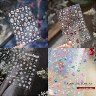  Sticker Ông Già Noel Bông Tuyết Mẫu Mới- Trang Trí Móng Nail Nghệ Thuật Mùa Giáng Sinh 2024 