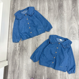  Áo sơ mi jean lụa cho bé gái xuất âu dư xịn 175  