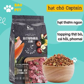  Hạt Captain cho chó Mix Bò - Cá hồi- Phô Mai Phù Hợp Mọi Độ Tuổi Mọi Giống Chó,cám thơm ngon cho chó 