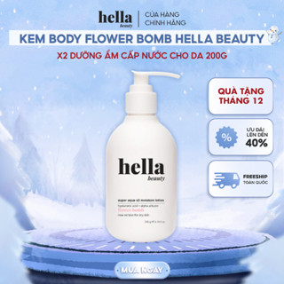 Kem body dưỡng ẩm cấp nước HA + Alpha Arbutin Hella Beauty 200g 