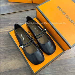 [ Giày Dép Huyền My ] Giày Bệt Nữ Da Mềm Cao Cấp Quai Ngọc Hàng Cao Cấp Full Hộp - LT51