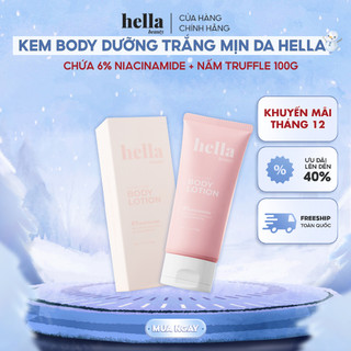  Kem body dưỡng trắng mịn da chứa 6% Niacinamide nấm Truffle Hella Beauty 100g 