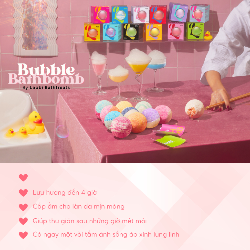 Viên Sủi Bồn Tắm Labbi Bath Treats Bubble Bath Bomb