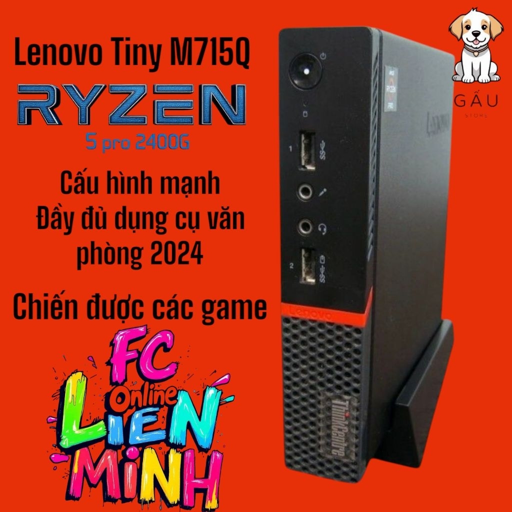 Tiny PC Lenovo ThinkCentre M715Q - Máy tính để bàn Mini -Đã qua sử dụng