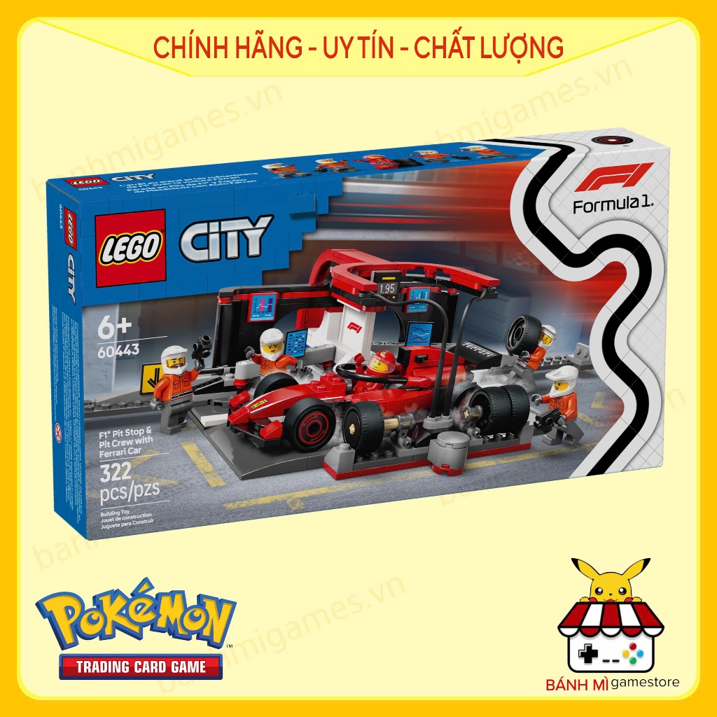 [Chính hãng] Mô hình Trạm Bảo Dưỡng Xe F1 - Bộ lắp ghép Decor sang trọng LEGO CITY 60443