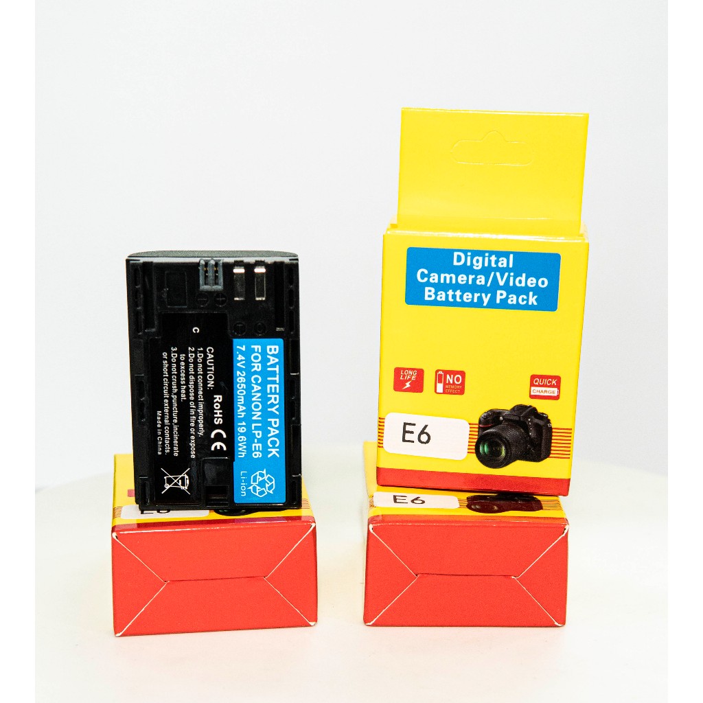 Pin LP-E6 cho Máy ảnh Canon 60D 70D 80D 90D 6D 6D Mark II 5D mark II 5D Mark III E6 Dung lượng cao