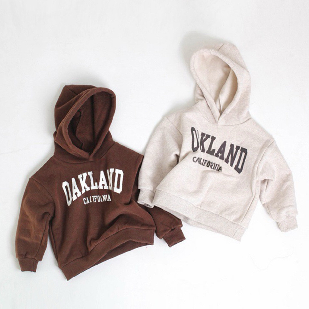 (Oder) Áo Hodie In Chữ OAKLAND Lót Lông
