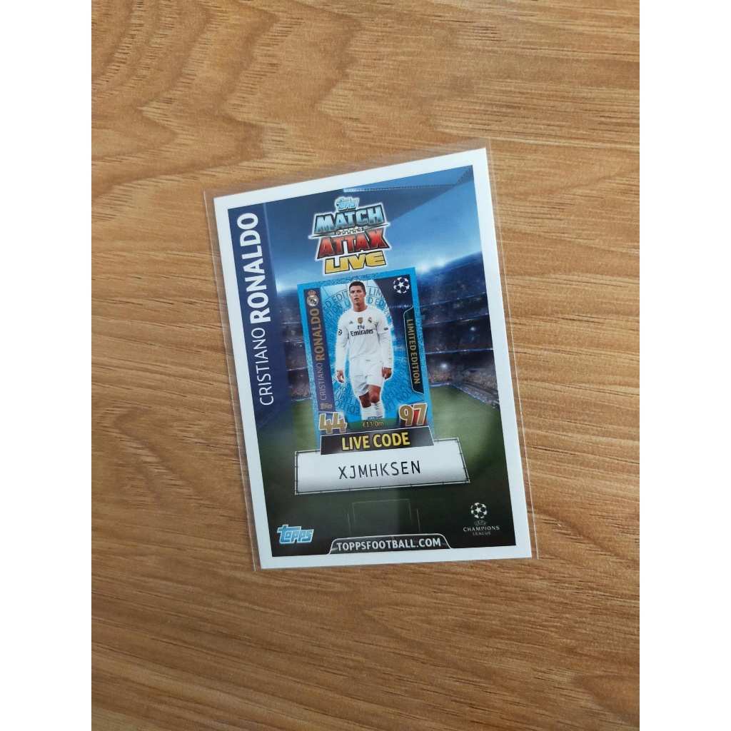 Thẻ Bóng Đá Topps Match Attax 15/16 Ronaldo Live Card Limited Edition - Cristiano Ronaldo - CR7 - Re