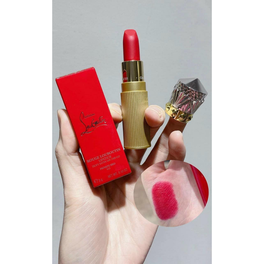 Son Louboutin Silky Satin On The Go - Louboutin 111 Private Red - màu đỏ thuần