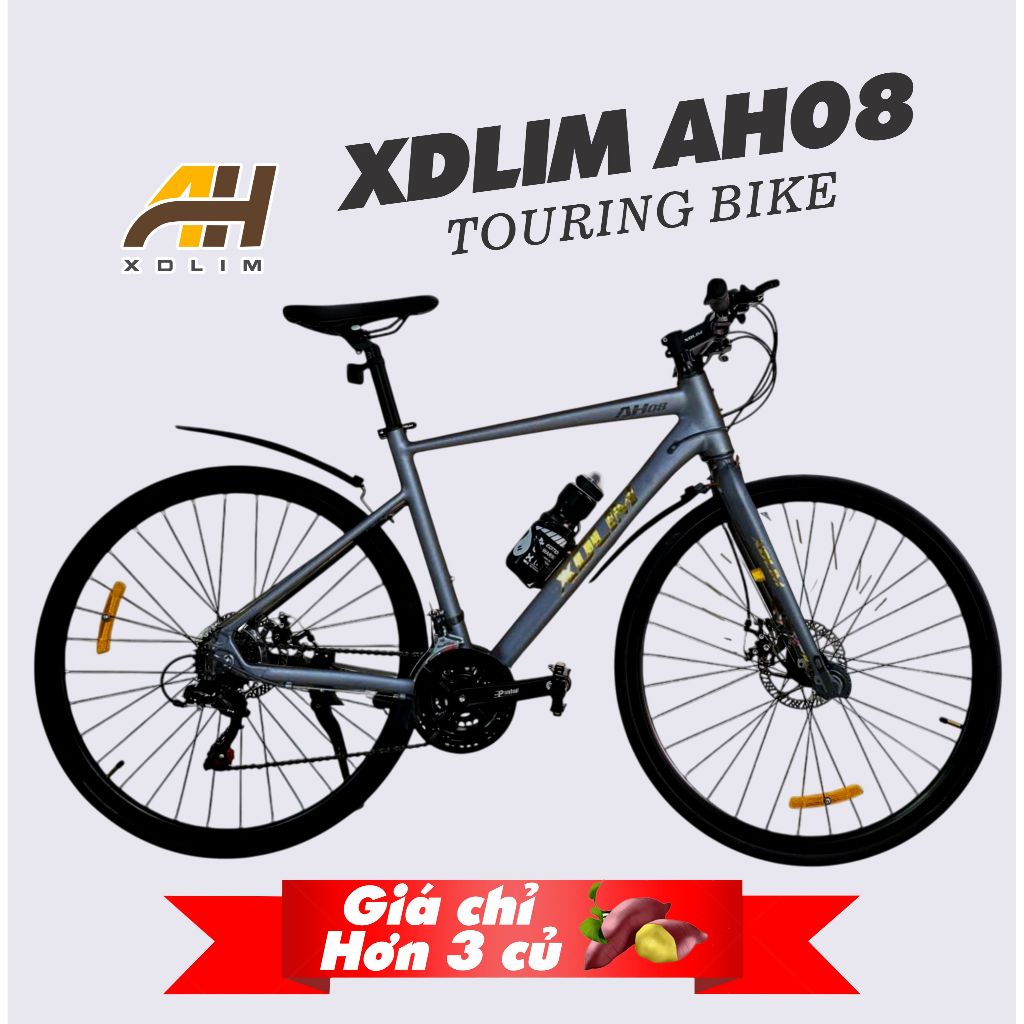 Xe đạp Touring Xdlim Ah08 - Xe đạp đường phố khung nhôm không mối hàn - đề shimano